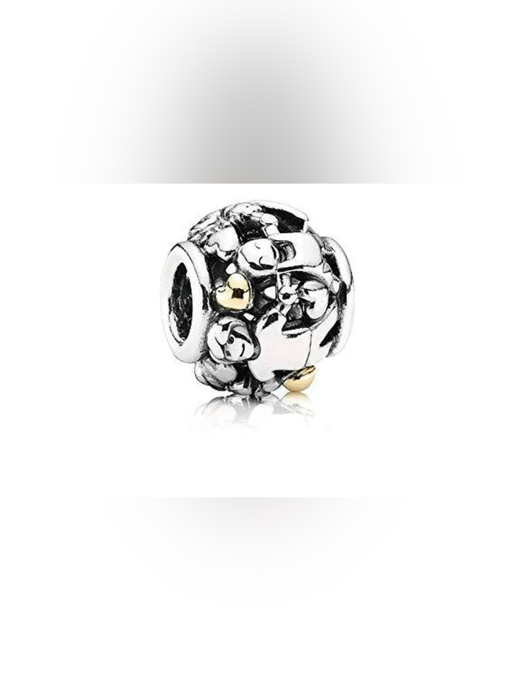 Authentic Pandora Retired Family Forever 14K Gold S925 Ale Sterling Silver Charm